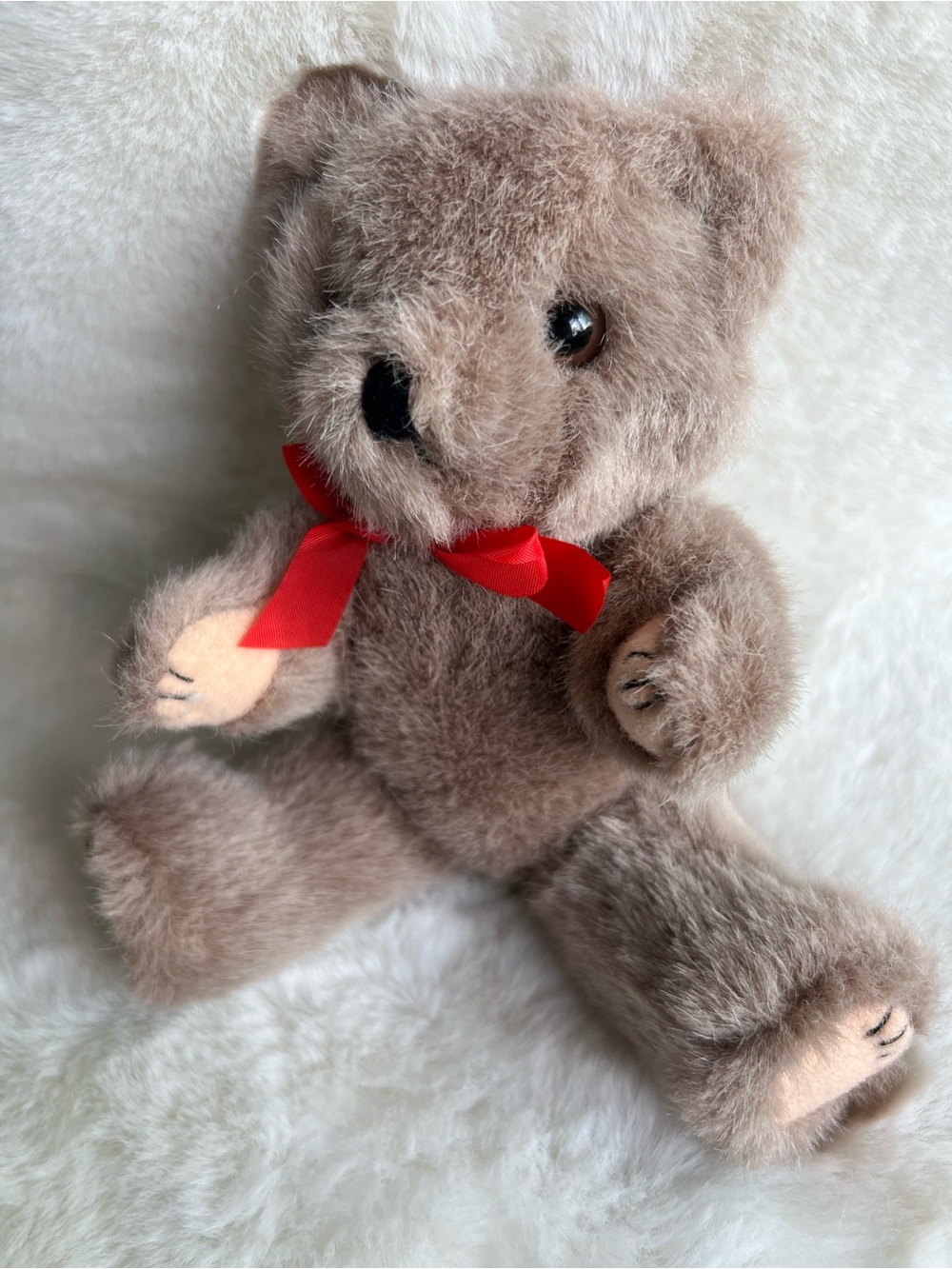 Fabri-Centers of America Jointed Teddy Bear Plush 8” Brown Vintage Style Bear